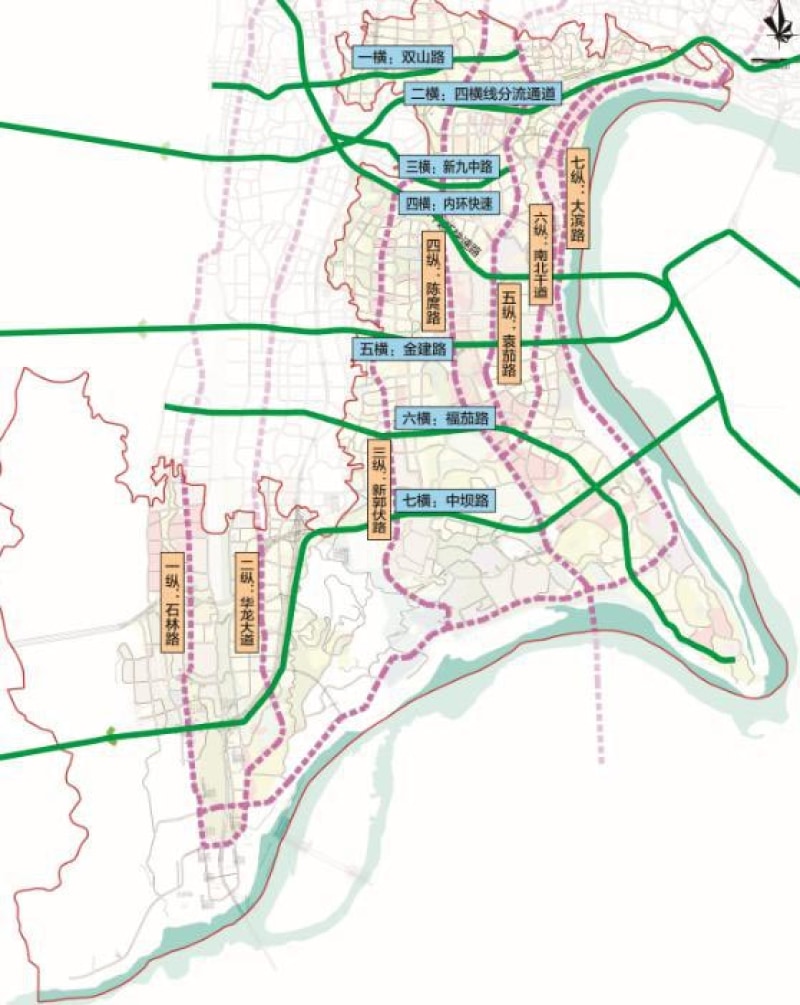 图说:大渡口区轨道交通规划示意图 规划来源《重庆市大渡口区国民经济