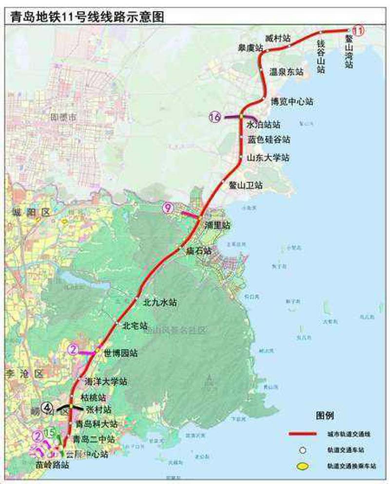 m2号线,是青岛开通运行的第二条地铁线路,全长25.