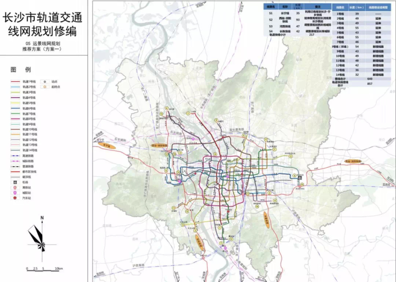 在招标公告的附件中,上传了长沙市轨道交通线网规划修编图,这也算是第