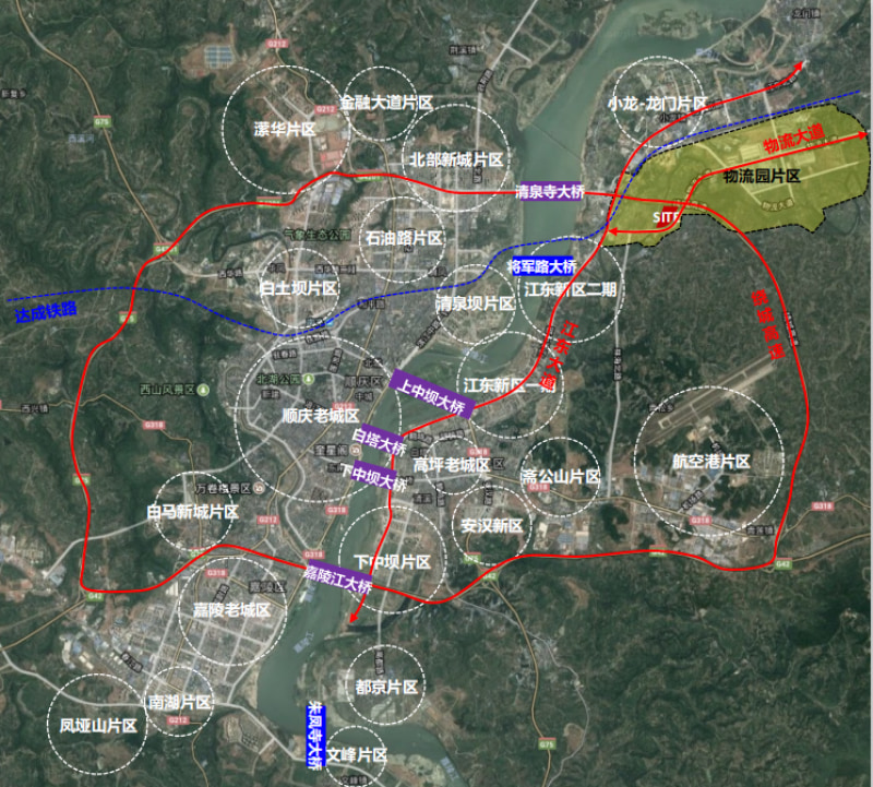 70 区域项目位于南充市江东新区江东中路八段,高坪江东新区地处南充