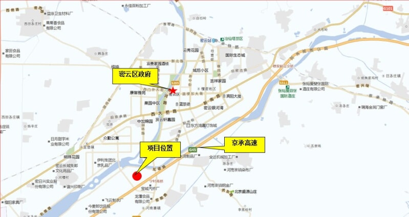 该宗地位于密云新城0302街区东北部,京承高速北侧,潮河南侧,将以"三通