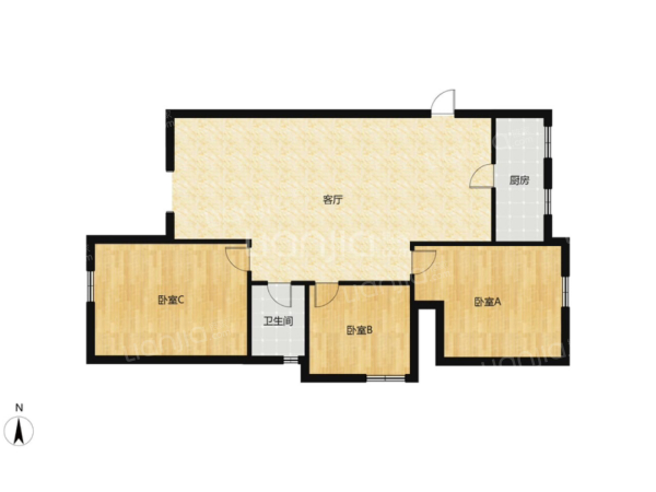 整租· 融科城融祥园 3室2厅 南