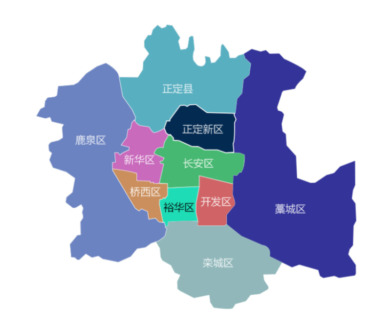 石家庄辖区地图图片
