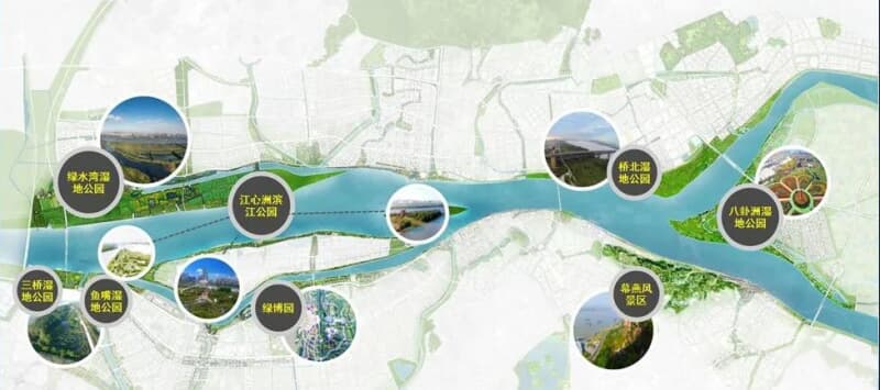 南京滨江路段9大城市客厅确定:在长江八卦洲长江大桥到大胜关长江