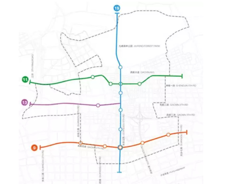 图|光谷东区域地铁线路规划