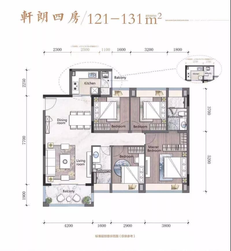 佛山楼盘园景尽收眼底,生活阳台设置,生活便捷性高 户型方正 约4.