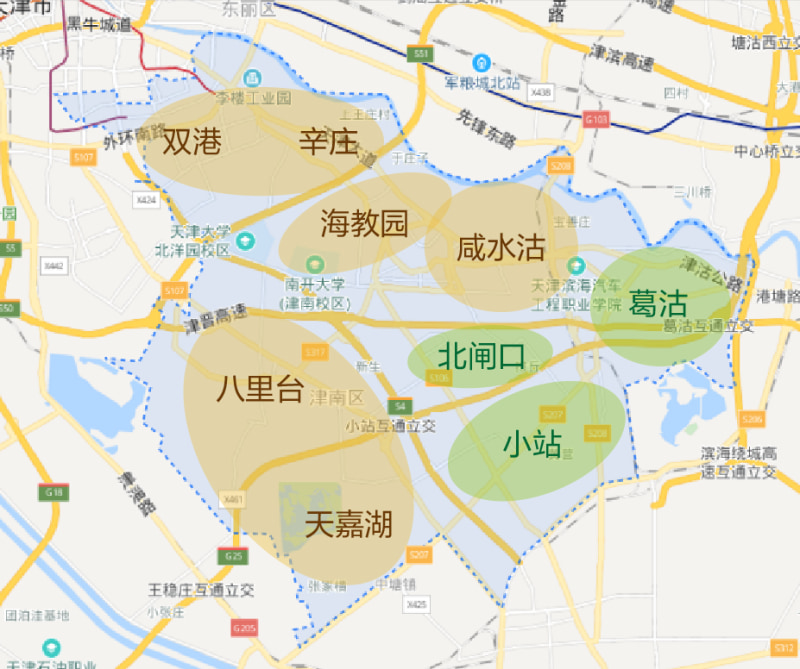 天津南开区社区分布图图片