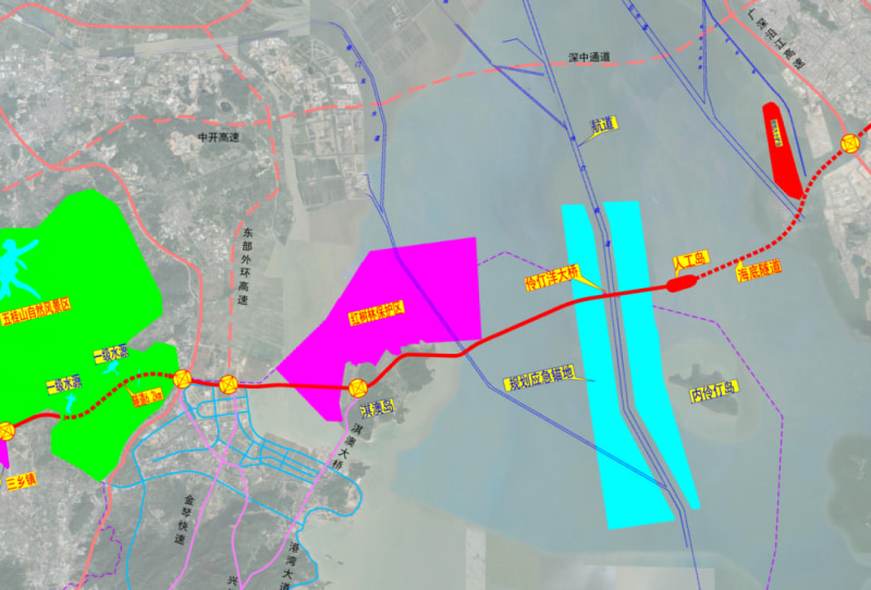 深珠(伶仃洋)通道規劃公示圖