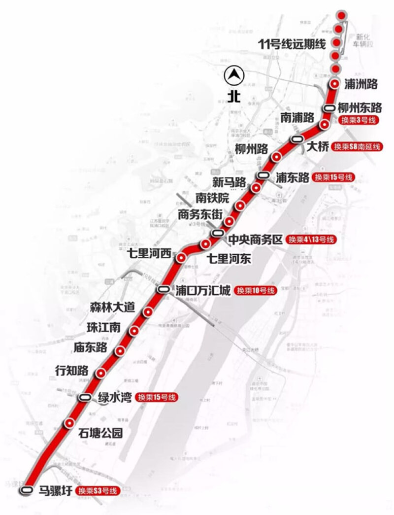 11号线的地铁线路图图片