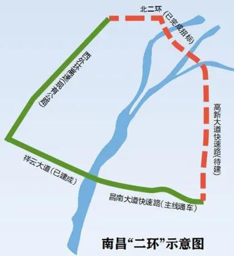 南昌二环路规划图图片